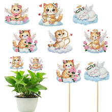 Load image into Gallery viewer, 6Pcs DIY Stakes Diamond Painting Kits Diamond Art Kits for Beginners (Cloud Cat)