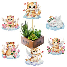 Load image into Gallery viewer, 6Pcs DIY Stakes Diamond Painting Kits Diamond Art Kits for Beginners (Cloud Cat)