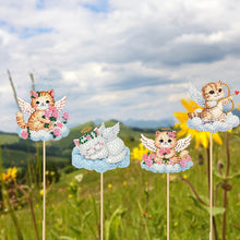 Load image into Gallery viewer, 6Pcs DIY Stakes Diamond Painting Kits Diamond Art Kits for Beginners (Cloud Cat)