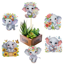 Load image into Gallery viewer, 6Pcs DIY Stakes Diamond Painting Kits Diamond Art Kits for Beginners (Elephant)