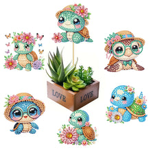 Load image into Gallery viewer, 6Pcs DIY Stakes Diamond Painting Kits Diamond Art Kits for Beginners (Turtle)