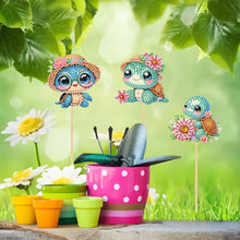 Load image into Gallery viewer, 6Pcs DIY Stakes Diamond Painting Kits Diamond Art Kits for Beginners (Turtle)