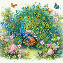 Load image into Gallery viewer, 4pcs Diamond Painting - Partial Special Shaped - Peacock (30*30CM)