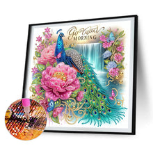 Load image into Gallery viewer, 4pcs Diamond Painting - Partial Special Shaped - Peacock (30*30CM)