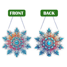 Load image into Gallery viewer, Winter Snowflake 2D Flat DIY Special Shape iamond Art Kits Wall Door Decor