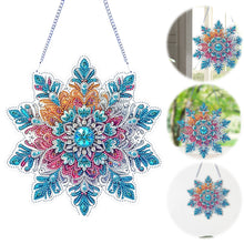 Load image into Gallery viewer, Winter Snowflake 2D Flat DIY Special Shape iamond Art Kits Wall Door Decor
