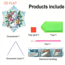 Load image into Gallery viewer, Winter Snowflake 2D Flat DIY Special Shape iamond Art Kits Wall Door Decor