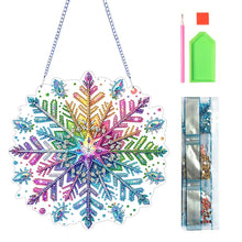 Load image into Gallery viewer, Winter Snowflake 2D Flat DIY Special Shape iamond Art Kits Wall Door Decor