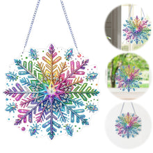 Load image into Gallery viewer, Winter Snowflake 2D Flat DIY Special Shape iamond Art Kits Wall Door Decor