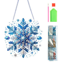 Load image into Gallery viewer, Winter Snowflake 2D Flat DIY Special Shape iamond Art Kits Wall Door Decor