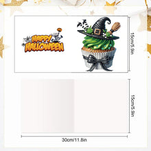 Load image into Gallery viewer, 6PCS DIY Diamond Art Greeting Cards Halloween Designs for Celebrations (H031)