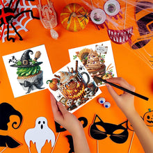 Load image into Gallery viewer, 6PCS DIY Diamond Art Greeting Cards Halloween Designs for Celebrations (H031)