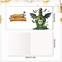 Load image into Gallery viewer, 6PCS DIY Diamond Art Greeting Cards Halloween Designs for Celebrations (H032)
