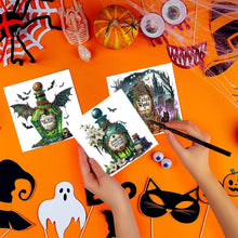 Load image into Gallery viewer, 6PCS DIY Diamond Art Greeting Cards Halloween Designs for Celebrations (H032)