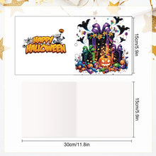 Load image into Gallery viewer, 6PCS DIY Diamond Art Greeting Cards Halloween Designs for Celebrations (H033)