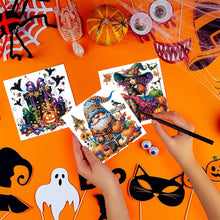 Load image into Gallery viewer, 6PCS DIY Diamond Art Greeting Cards Halloween Designs for Celebrations (H033)