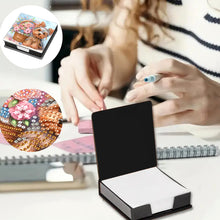 Load image into Gallery viewer, Leather Dog Flower Diamond Painting Notecard Box with 160 Sheets of Paper