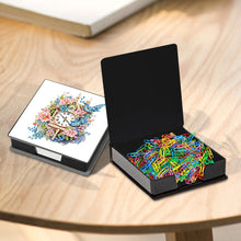 Load image into Gallery viewer, Leather Flower Bird Diamond Painting Notecard Box with 160 Sheets of Paper