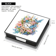 Load image into Gallery viewer, Leather Flower Bird Diamond Painting Notecard Box with 160 Sheets of Paper
