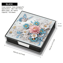 Load image into Gallery viewer, Leather Flower Diamond Painting Notecard Box with 160 Sheets of Paper for Adults
