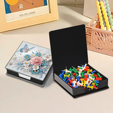 Load image into Gallery viewer, Leather Flower Diamond Painting Notecard Box with 160 Sheets of Paper for Adults