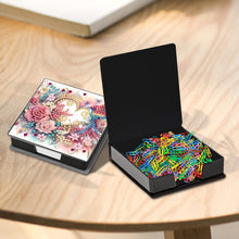 Load image into Gallery viewer, Leather Flower Bird Diamond Painting Notecard Box with 160 Sheets of Paper