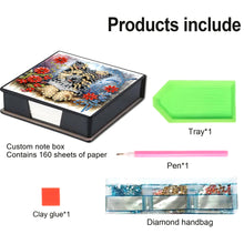 Load image into Gallery viewer, Leather Dog Diamond Painting Notecard Box with 160 Sheets of Paper for Adults