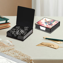 Load image into Gallery viewer, Leather Butterfly Flower Diamond Painting Notecard Box with 160 Sheets of Paper