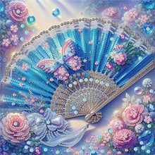 Load image into Gallery viewer, Diamond Painting - Partial Special Shaped - Fan And Flower (30*30CM)