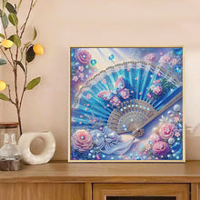 Load image into Gallery viewer, Diamond Painting - Partial Special Shaped - Fan And Flower (30*30CM)