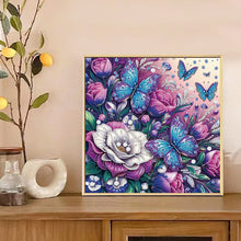 Load image into Gallery viewer, Diamond Painting - Partial Special Shaped - Butterfly And Flower (30*30CM)