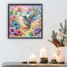 Load image into Gallery viewer, Diamond Painting - Partial Special Shaped - Hummingbird And Flower (30*30CM)
