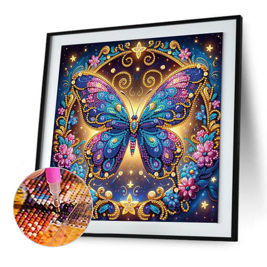Diamond Painting - Partial Special Shaped - Butterfly (30*30CM)
