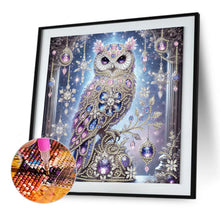 Load image into Gallery viewer, Diamond Painting - Partial Special Shaped - Owl (30*30CM)