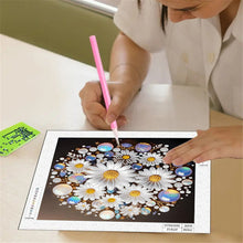 Load image into Gallery viewer, Diamond Painting - Partial Special Shaped - Water Drop Daisy (30*30CM)