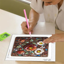 Load image into Gallery viewer, Diamond Painting - Partial Special Shaped - Glass Flower (30*30CM)