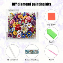 Load image into Gallery viewer, Diamond Painting - Partial Special Shaped - Blooming Flowers (30*30CM)