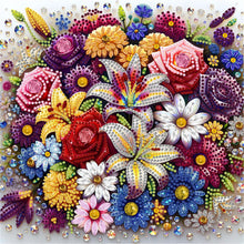 Load image into Gallery viewer, Diamond Painting - Partial Special Shaped - Blooming Flowers (30*30CM)
