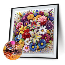 Load image into Gallery viewer, Diamond Painting - Partial Special Shaped - Blooming Flowers (30*30CM)