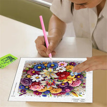 Load image into Gallery viewer, Diamond Painting - Partial Special Shaped - Blooming Flowers (30*30CM)