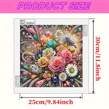 Load image into Gallery viewer, Diamond Painting - Partial Special Shaped - Blooming Flowers (30*30CM)