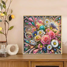 Load image into Gallery viewer, Diamond Painting - Partial Special Shaped - Blooming Flowers (30*30CM)