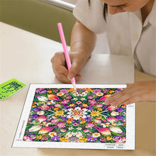 Load image into Gallery viewer, Diamond Painting - Partial Special Shaped - Blooming Flowers (30*30CM)