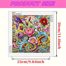 Load image into Gallery viewer, Diamond Painting - Partial Special Shaped - Blooming Flowers (30*30CM)