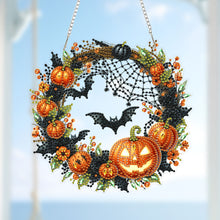 Load image into Gallery viewer, 2D Flat Acrylic DIY Halloween Hanging Diamond Art Kits Wall Door Decoration