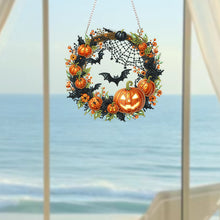 Load image into Gallery viewer, 2D Flat Acrylic DIY Halloween Hanging Diamond Art Kits Wall Door Decoration
