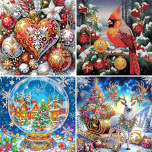 Load image into Gallery viewer, 4pcs Diamond Painting - Partial Special Shaped - Christmas (30*30CM)