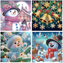Load image into Gallery viewer, 4pcs Diamond Painting - Partial Special Shaped - Christmas (30*30CM)