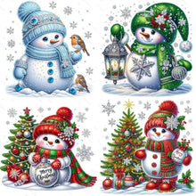 Load image into Gallery viewer, 4pcs Diamond Painting - Partial Special Shaped - Christmas (30*30CM)