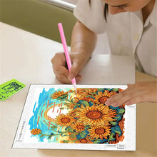 Load image into Gallery viewer, Diamond Painting - Partial Special Shaped - Blooming Sunflower (30*30CM)